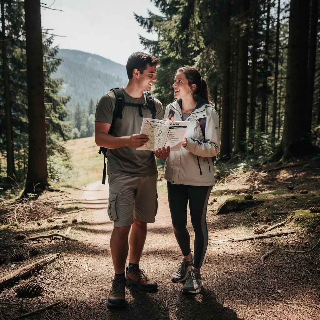 Ein charmantes Dorf mit traditionellen Fachwerkhäusern und einer einladenden Straße.